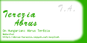 terezia abrus business card
